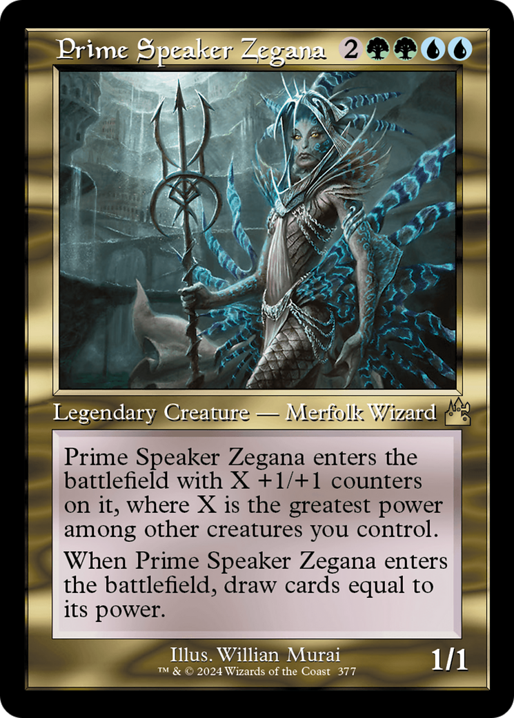 Prime Speaker Zegana (Retro Frame) [Ravnica Remastered] | North Game Den