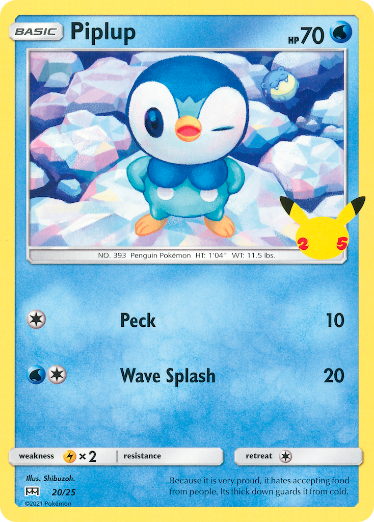 Piplup (20/25) [McDonald's 25th Anniversary] | North Game Den