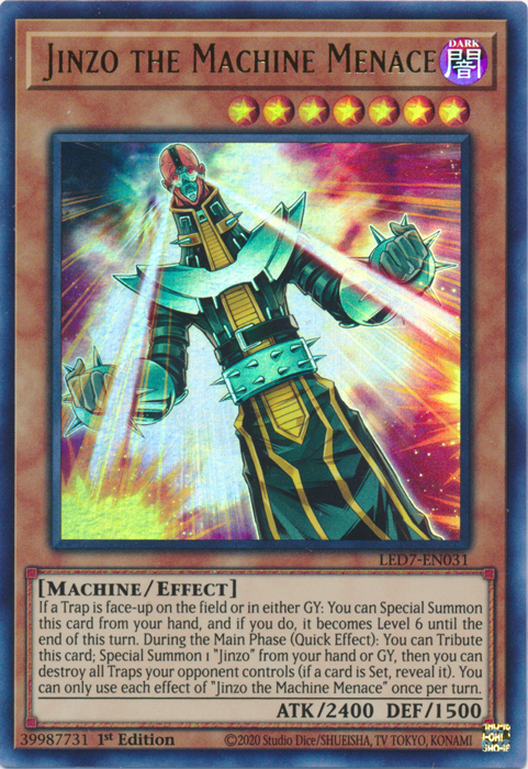 Jinzo the Machine Menace [LED7-EN031] Ultra Rare | North Game Den