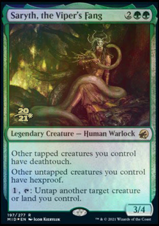Saryth, the Viper's Fang [Innistrad: Midnight Hunt Prerelease Promos] | North Game Den