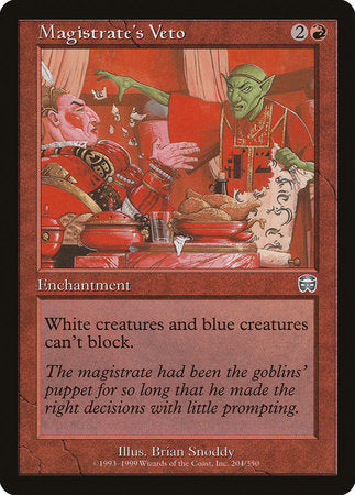 Magistrate's Veto [Mercadian Masques] | North Game Den