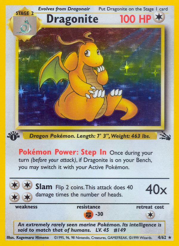 Dragonite (4/62) [Fossil 1st Edition] | North Game Den