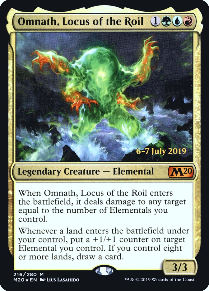 Omnath, Locus of the Roil  [Core Set 2020 Prerelease Promos] | North Game Den