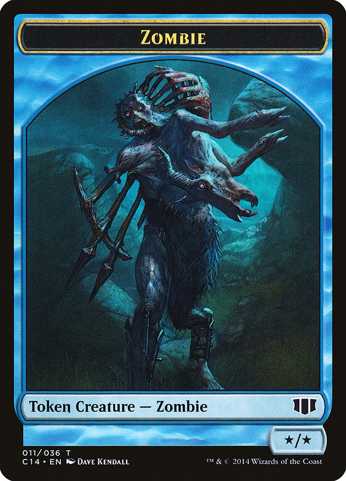 Kraken // Zombie (011/036) Double-sided Token [Commander 2014 Tokens] | North Game Den