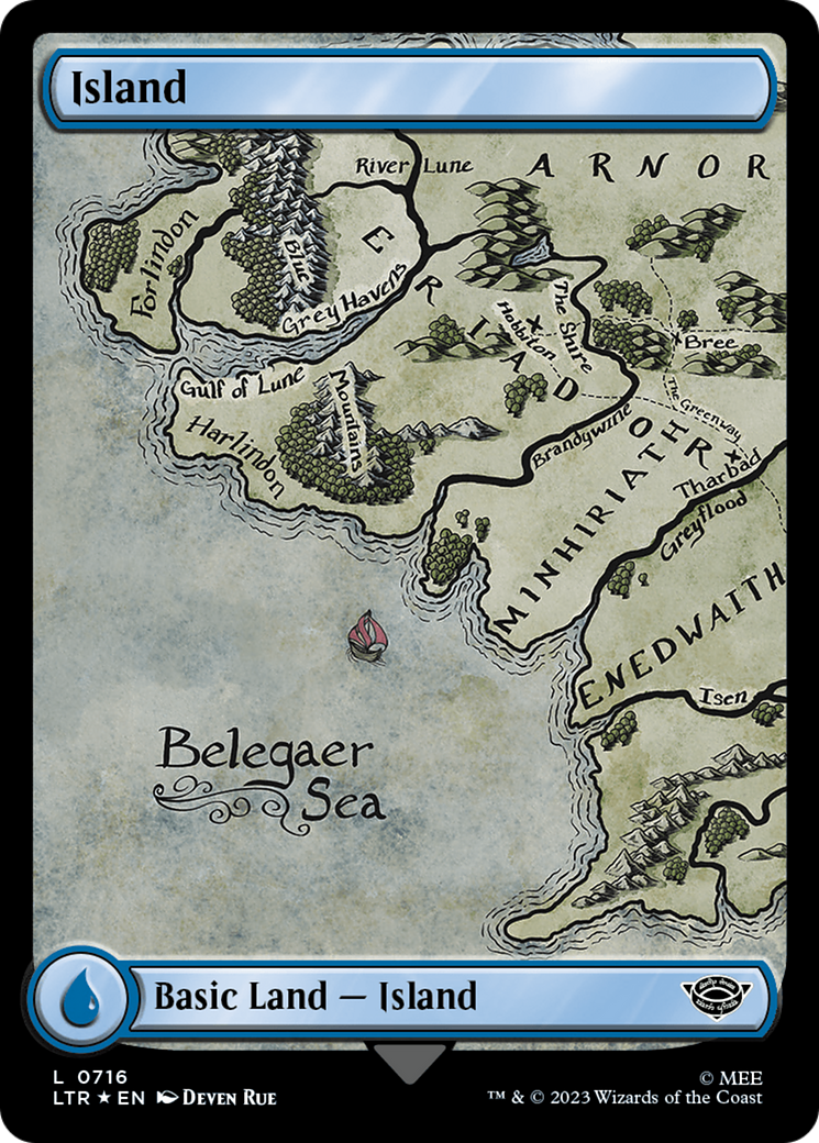 Island (0716) (Surge Foil) [The Lord of the Rings: Tales of Middle-Earth] | North Game Den