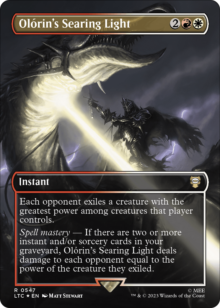 Olorin's Searing Light (Borderless) (Surge Foil) [The Lord of the Rings: Tales of Middle-Earth Commander] | North Game Den