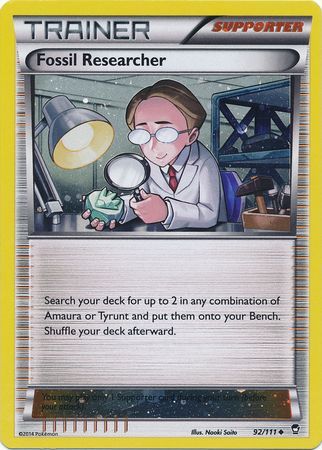 Fossil Researcher (92/111) (Cosmos Holo) [XY: Furious Fists] | North Game Den