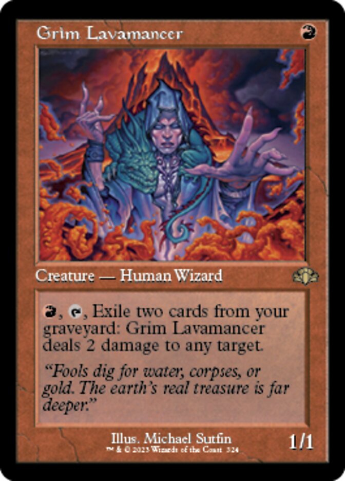 Grim Lavamancer (Retro) [Dominaria Remastered] | North Game Den