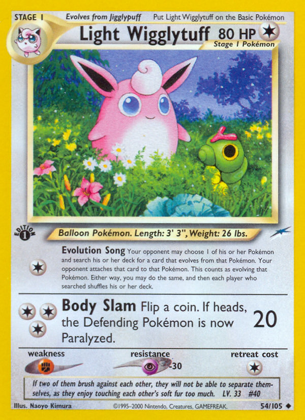 Light Wigglytuff (54/105) [Neo Destiny 1st Edition] | North Game Den