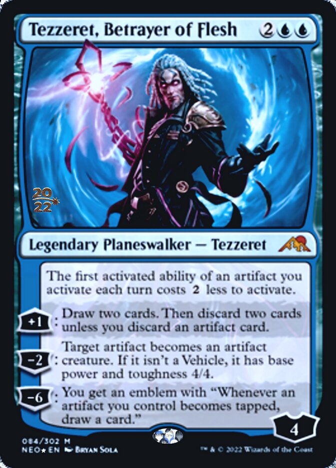 Tezzeret, Betrayer of Flesh [Kamigawa: Neon Dynasty Prerelease Promos] | North Game Den