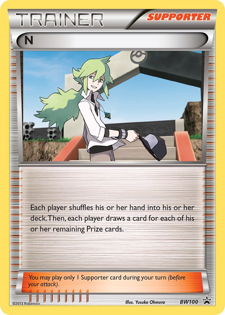 N (BW100) (League Promo) (Supporter Battle Arena Deck Exclusive) (Theme Deck Exclusive) [Black & White: Black Star Promos] | North Game Den