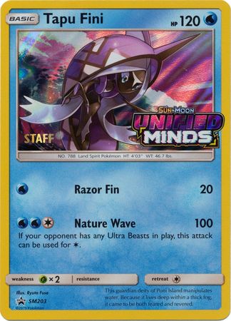 Tapu Fini (SM203) (Staff Prerelease Promo) [Sun & Moon: Black Star Promos] | North Game Den