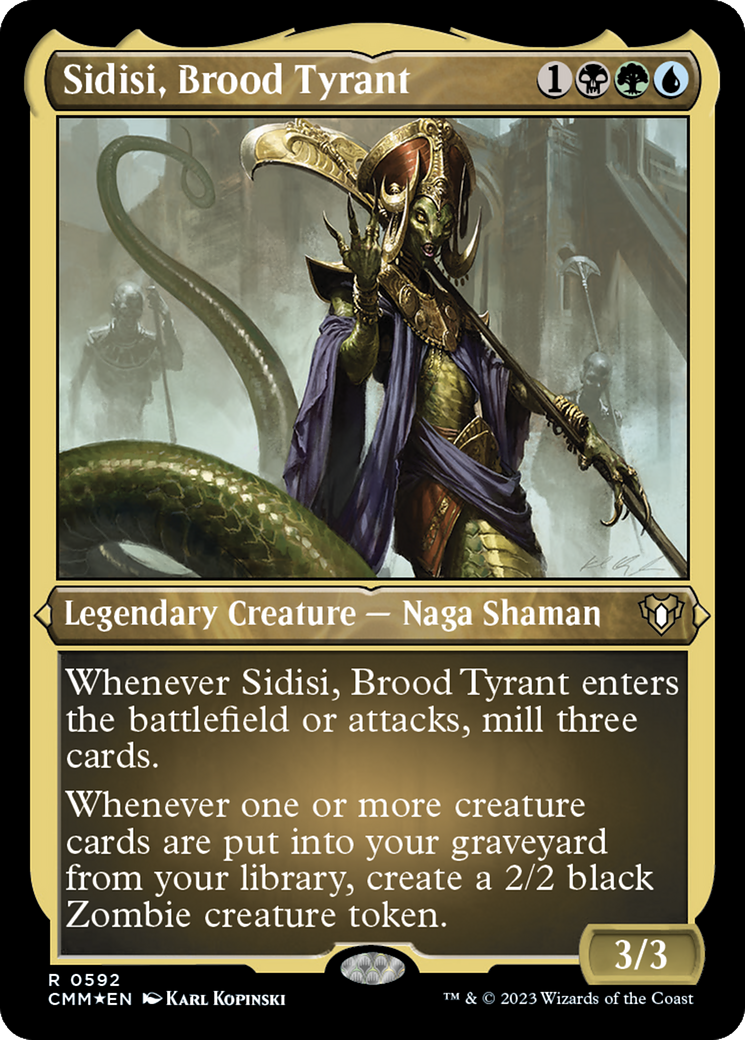 Sidisi, Brood Tyrant (Foil Etched) [Commander Masters] | North Game Den