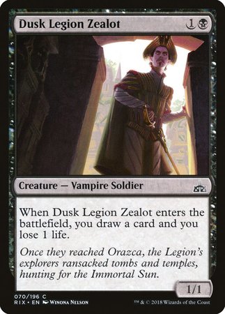 Dusk Legion Zealot [Rivals of Ixalan] | North Game Den