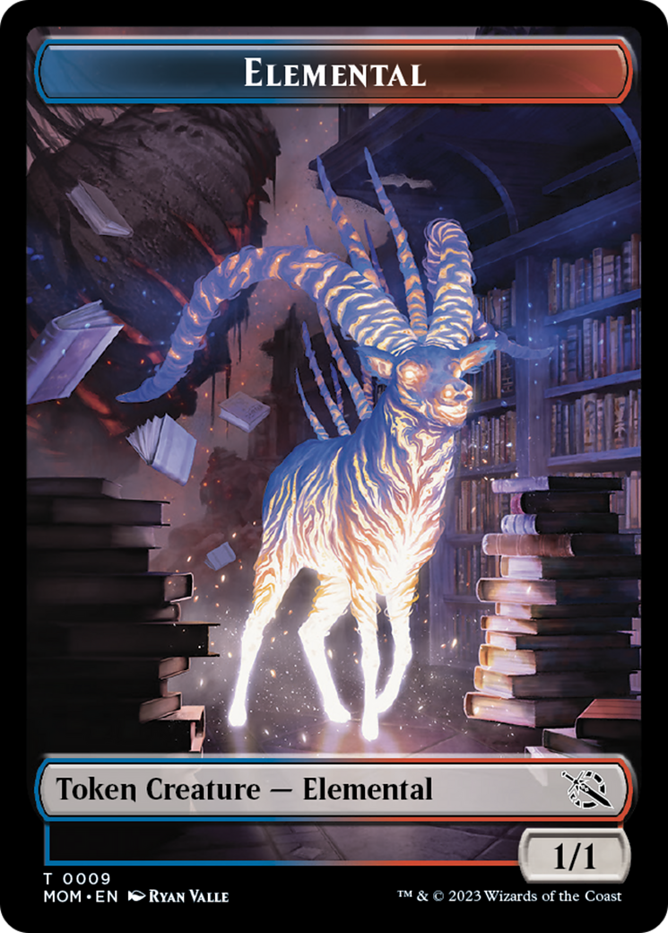 Elemental (22) // Elemental (9) Double-Sided Token [March of the Machine Commander Tokens] | North Game Den