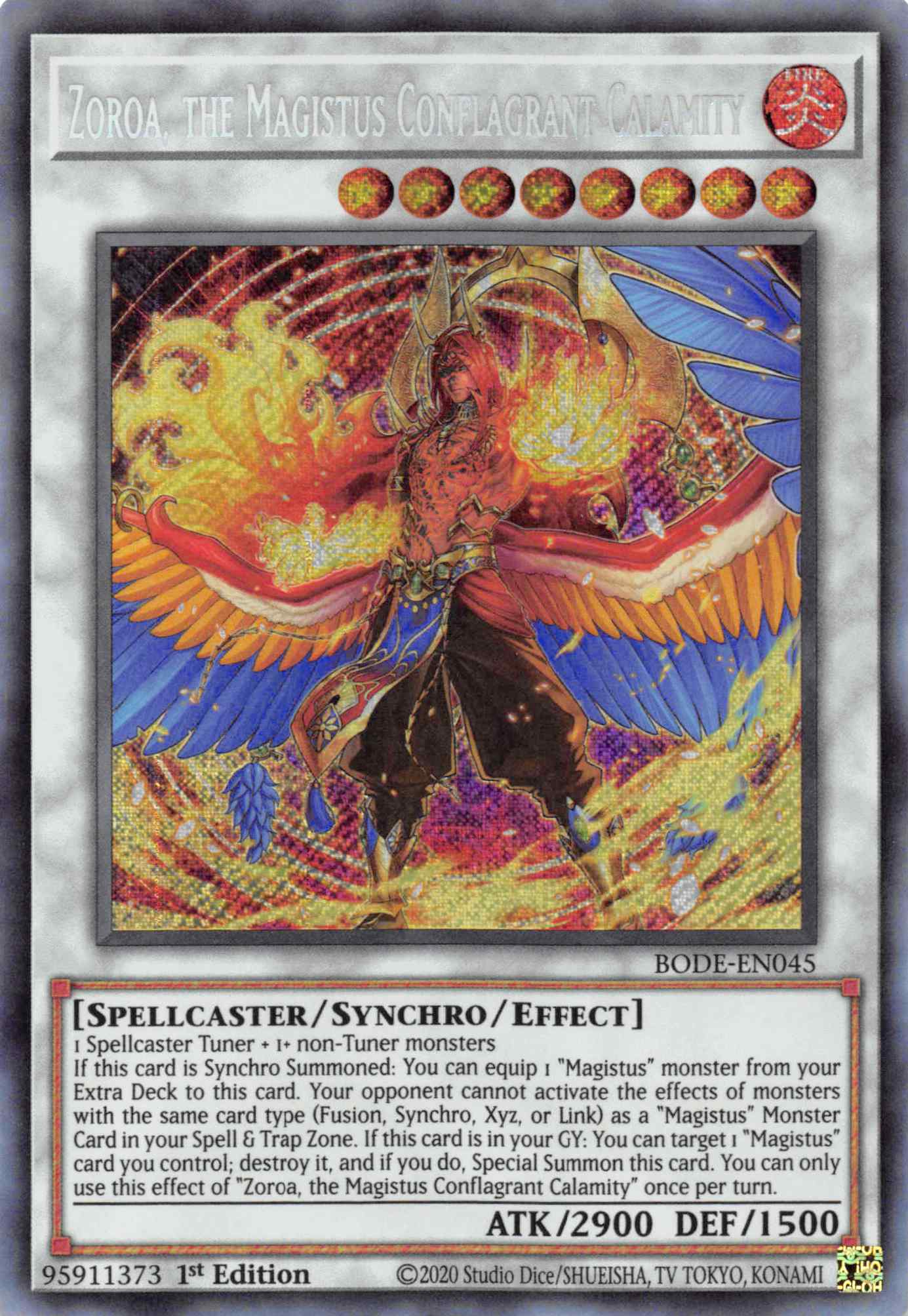 Zoroa, the Magistus Conflagrant Calamity [BODE-EN045] Secret Rare | North Game Den