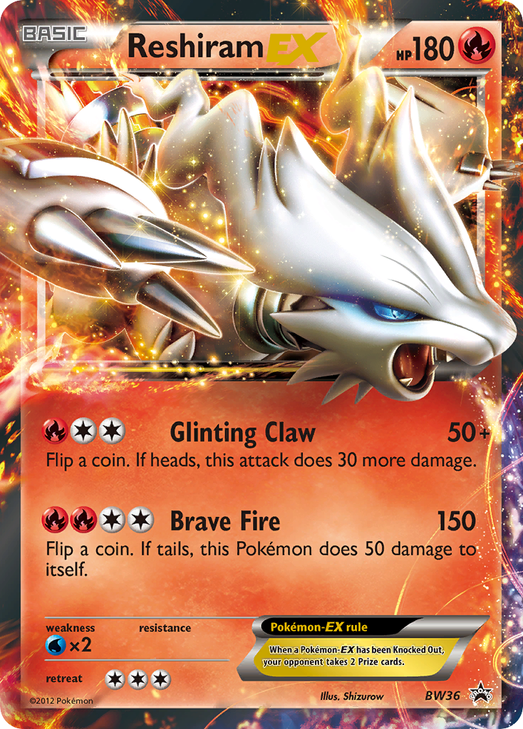 Reshiram EX (BW36) [Black & White: Black Star Promos] | North Game Den