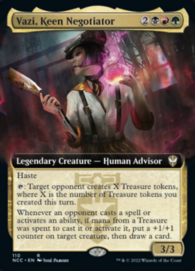 Vazi, Keen Negotiator (Extended Art) [Streets of New Capenna Commander] | North Game Den