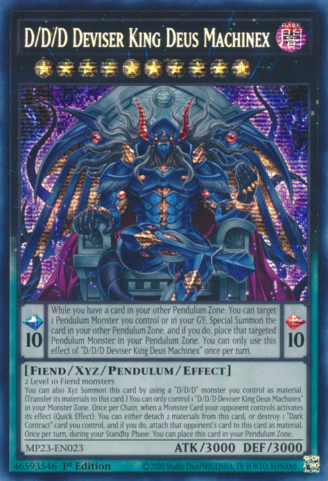 D/D/D Deviser King Deus Machinex [MP23-EN023] Prismatic Secret Rare | North Game Den