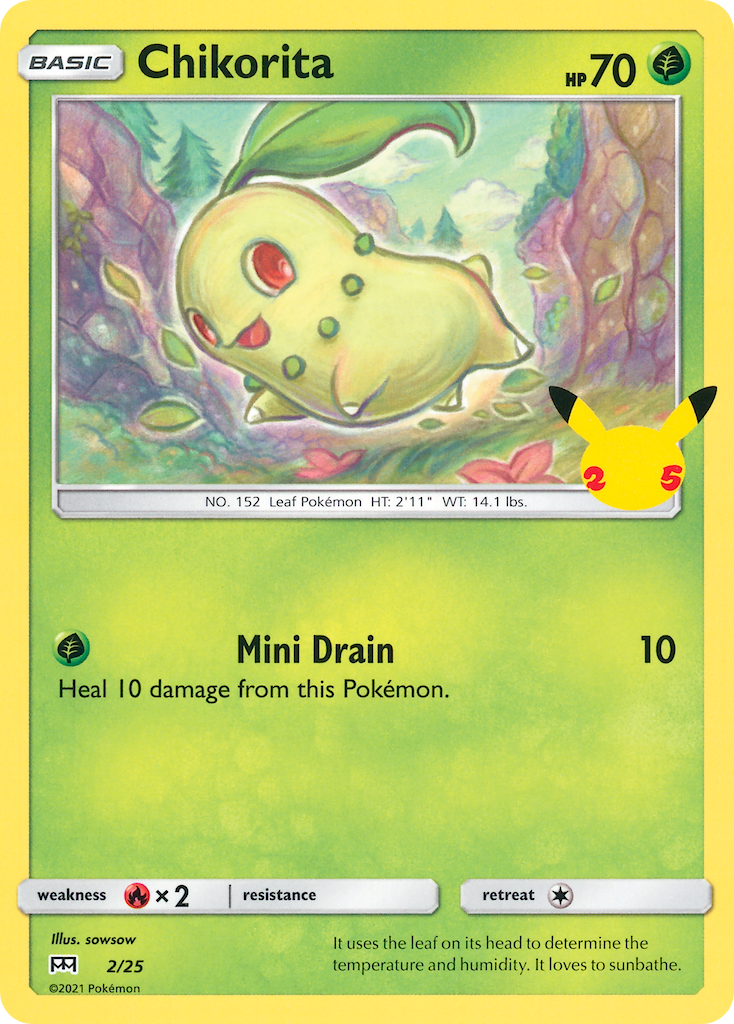 Chikorita (2/25) [McDonald's 25th Anniversary] | North Game Den