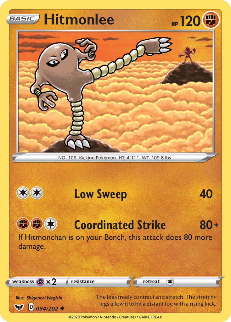 Hitmonlee (094/202) [Sword & Shield: Base Set] | North Game Den