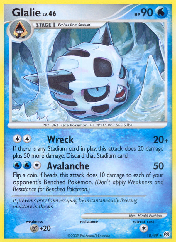Glalie (18/99) [Platinum: Arceus] | North Game Den