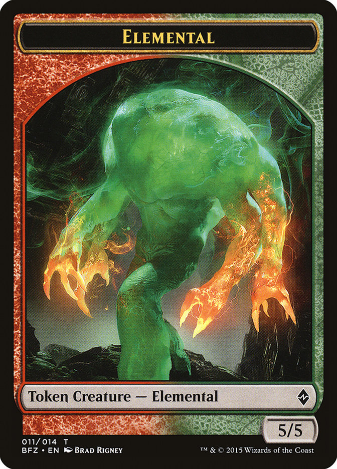 Elemental (011/014) [Battle for Zendikar Tokens] | North Game Den