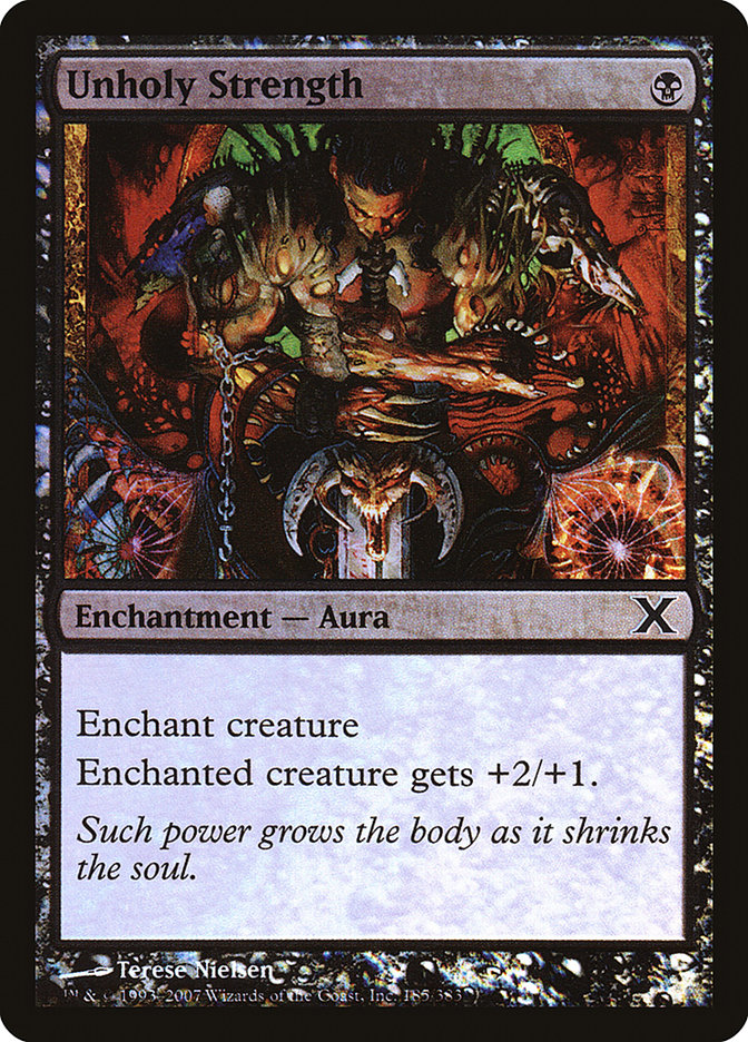 Unholy Strength (Premium Foil) [Tenth Edition] | North Game Den