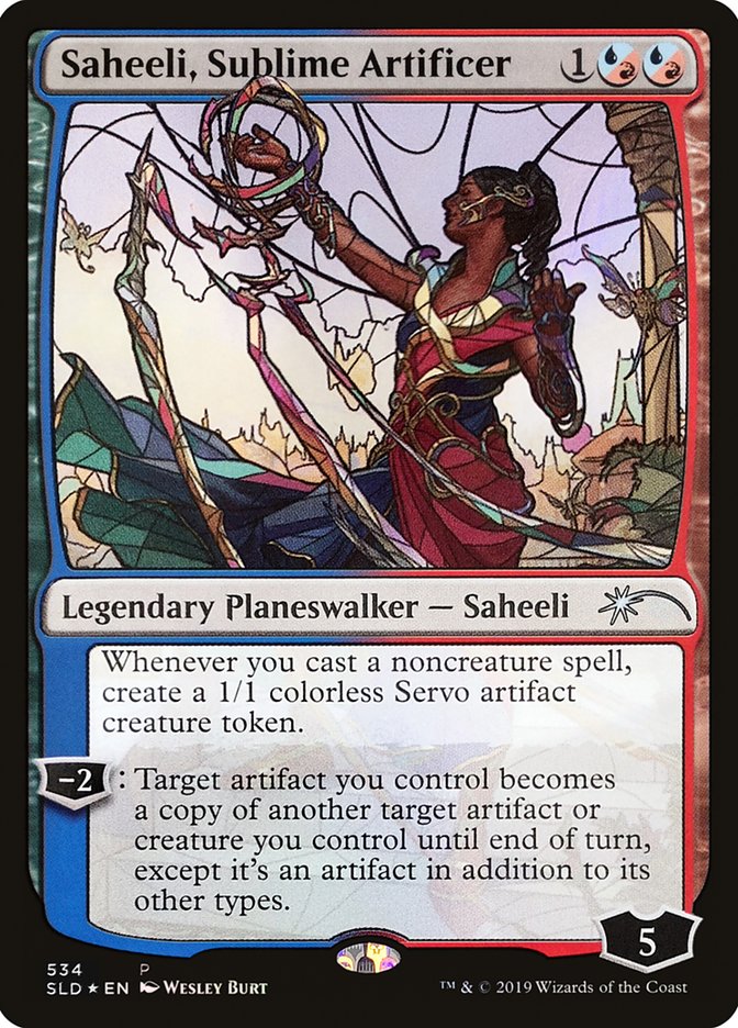 Saheeli, Sublime Artificer (Stained Glass) [Secret Lair Drop Promos] | North Game Den