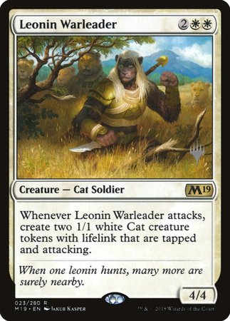 Leonin Warleader [Core Set 2019 Promos] | North Game Den