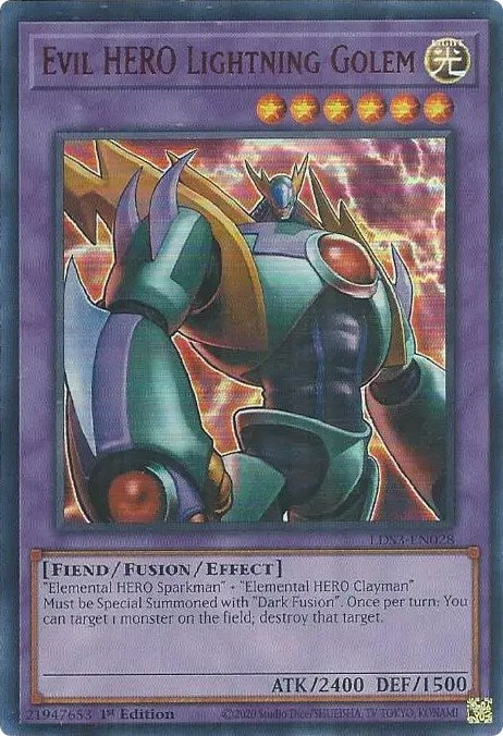 Evil HERO Lightning Golem (Red) [LDS3-EN028] Ultra Rare | North Game Den