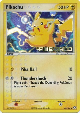 Pikachu (60/106) (Stamped) [EX: Emerald] | North Game Den