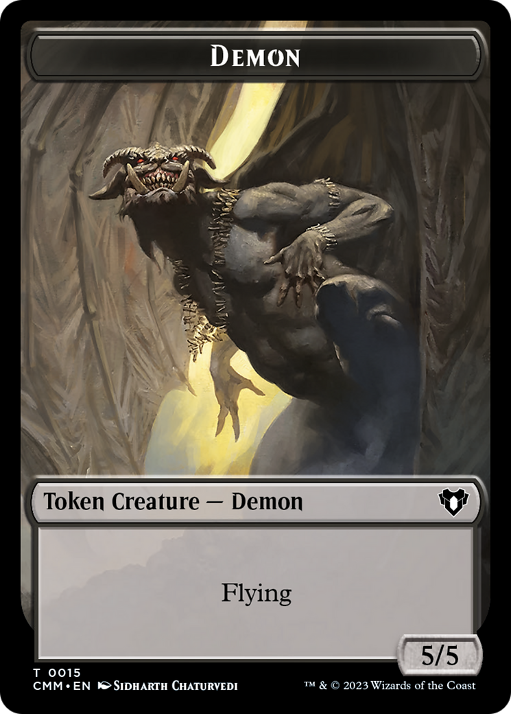 Demon Token [Commander Masters Tokens] | North Game Den