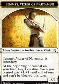 Temmet, Vizier of Naktamun // Zombie Token [Amonkhet Tokens] | North Game Den