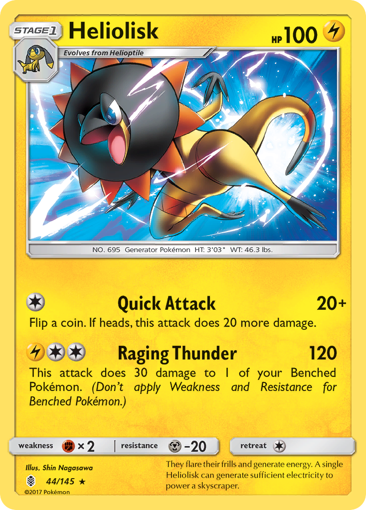 Heliolisk (44/145) [Sun & Moon: Guardians Rising] | North Game Den