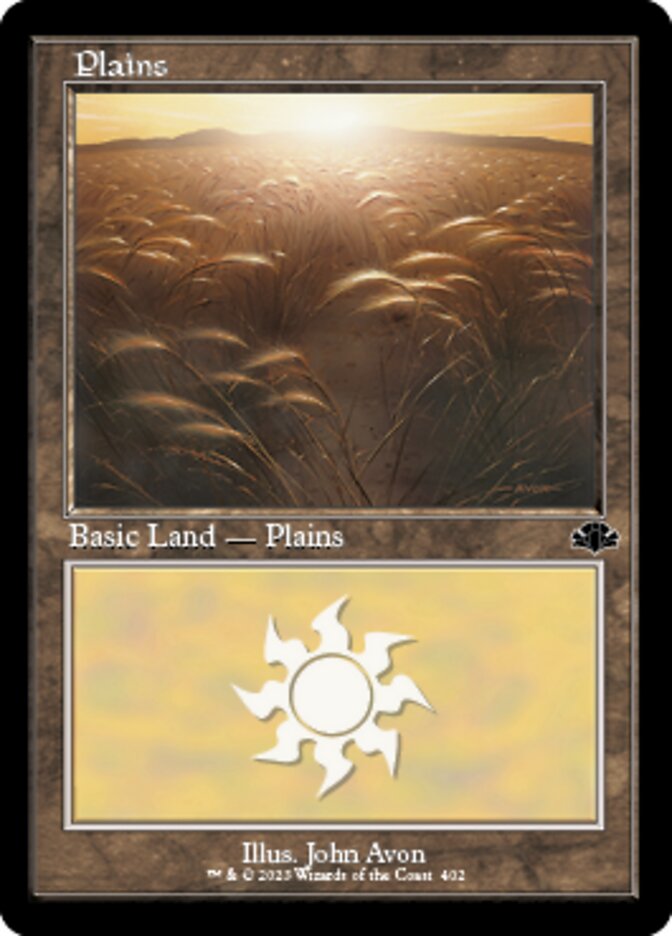 Plains (402) (Retro) [Dominaria Remastered] | North Game Den