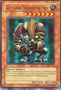 Green Baboon, Defender of the Forest [DLG1-EN104] Ultra Rare | North Game Den