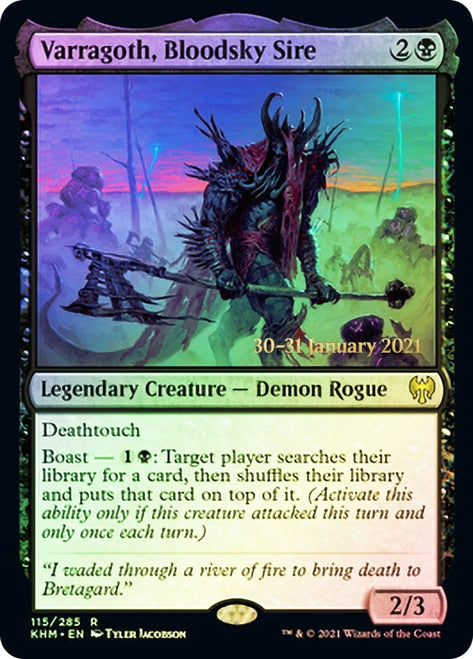 Varragoth, Bloodsky Sire  [Kaldheim Prerelease Promos] | North Game Den