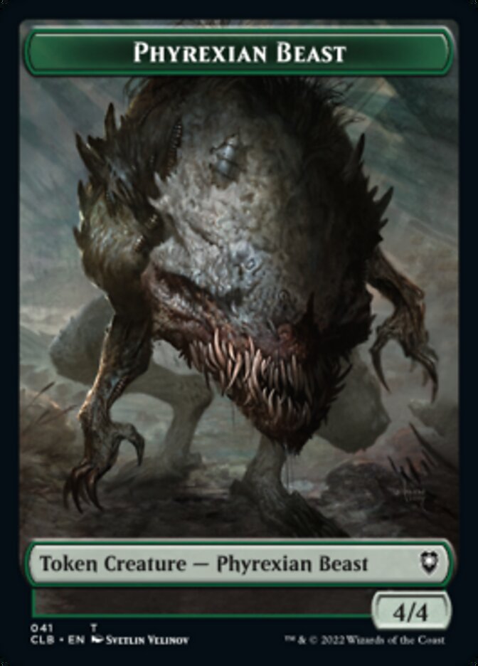 Phyrexian Beast // Wurm Double-sided Token [Commander Legends: Battle for Baldur's Gate Tokens] | North Game Den