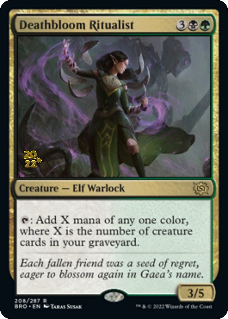 Deathbloom Ritualist [The Brothers' War: Prerelease Promos] | North Game Den