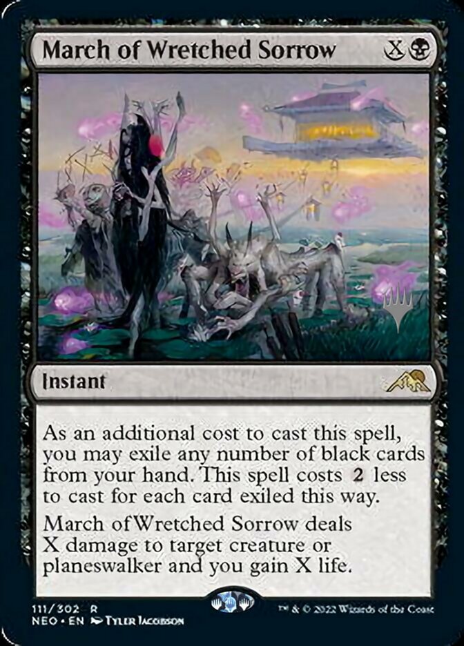 March of Wretched Sorrow (Promo Pack) [Kamigawa: Neon Dynasty Promos] | North Game Den