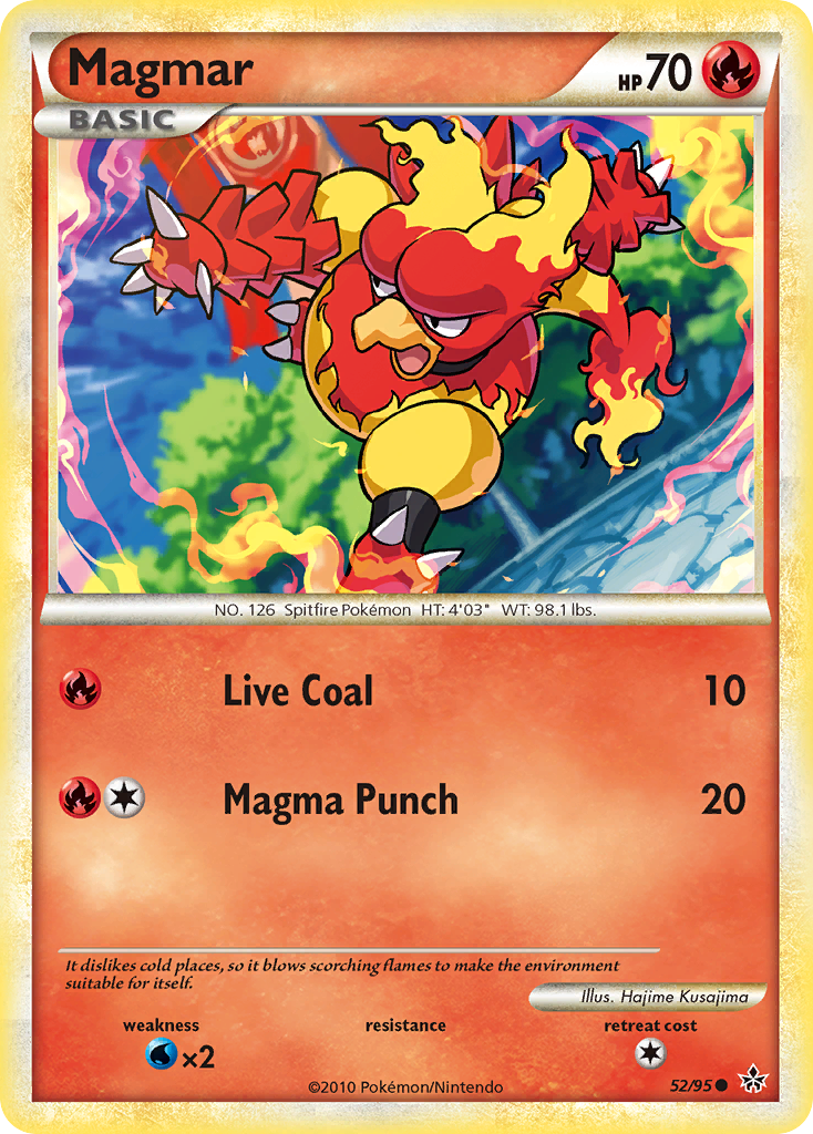 Magmar (52/95) [HeartGold & SoulSilver: Unleashed] | North Game Den