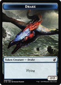 Drake // Human Double-sided Token [Commander 2019 Tokens] | North Game Den