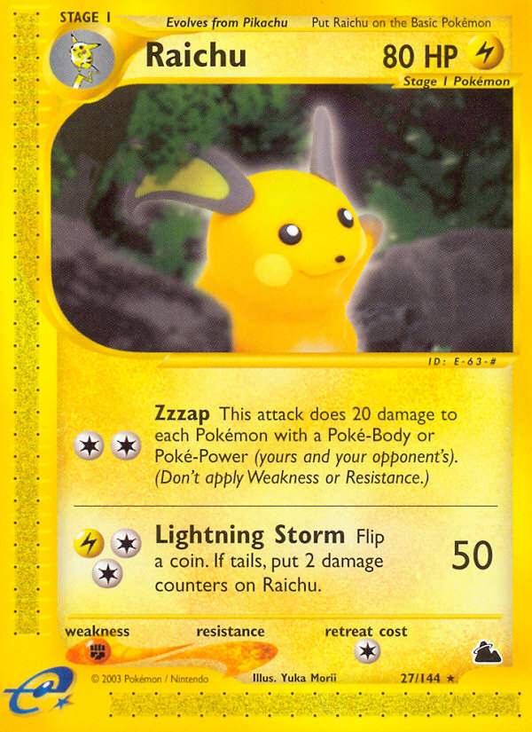 Raichu (27/144) [Skyridge] | North Game Den