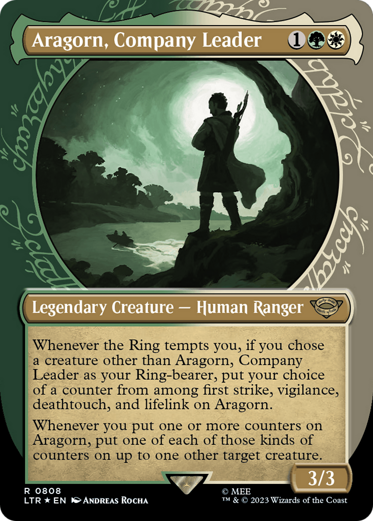 Aragorn, Company Leader (Showcase) (Surge Foil) [The Lord of the Rings: Tales of Middle-Earth] | North Game Den