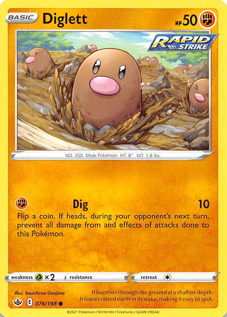 Diglett (076/198) [Sword & Shield: Chilling Reign] | North Game Den