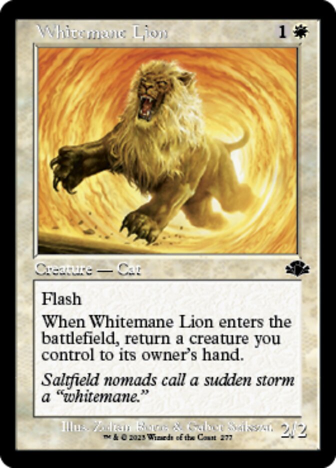 Whitemane Lion (Retro) [Dominaria Remastered] | North Game Den