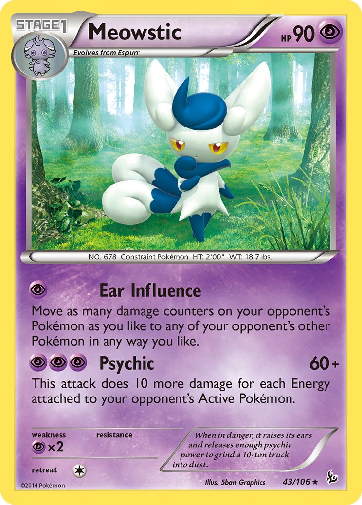 Meowstic (43/106) (Theme Deck Exclusive) [XY: Flashfire] | North Game Den