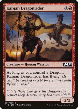Kargan Dragonrider [Core Set 2019] | North Game Den