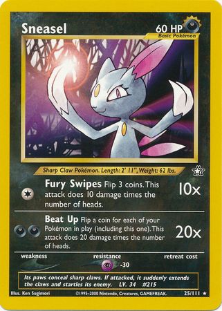 Sneasel (25/111) [Neo Genesis Unlimited] | North Game Den